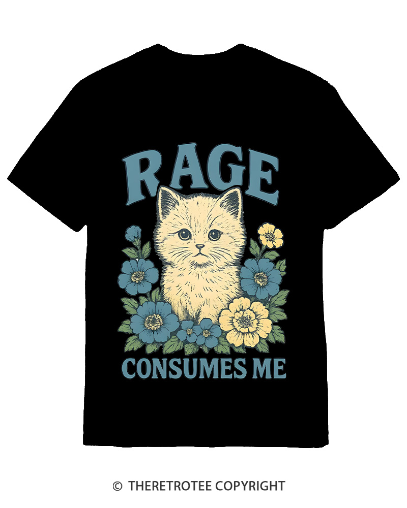 TheRetroTee Cat Meme 1970s Cotton T-Shirt