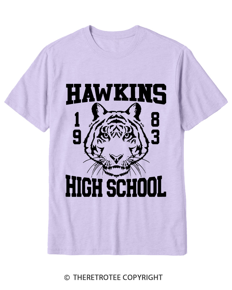 TheRetroTee Hawkins High Tiger 1980s Cotton T-Shirt