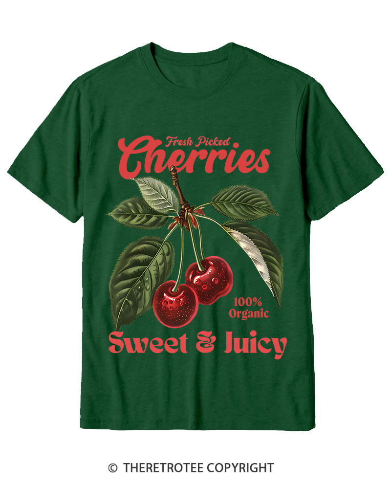 TheRetroTee Vintage Cherry 1950s Cotton T-Shirt
