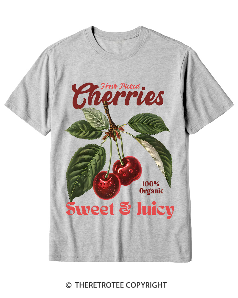 TheRetroTee Vintage Cherry 1950s Cotton T-Shirt