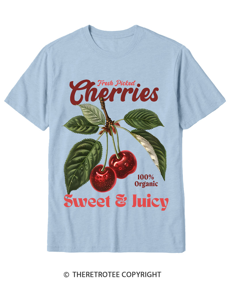 TheRetroTee Vintage Cherry 1950s Cotton T-Shirt
