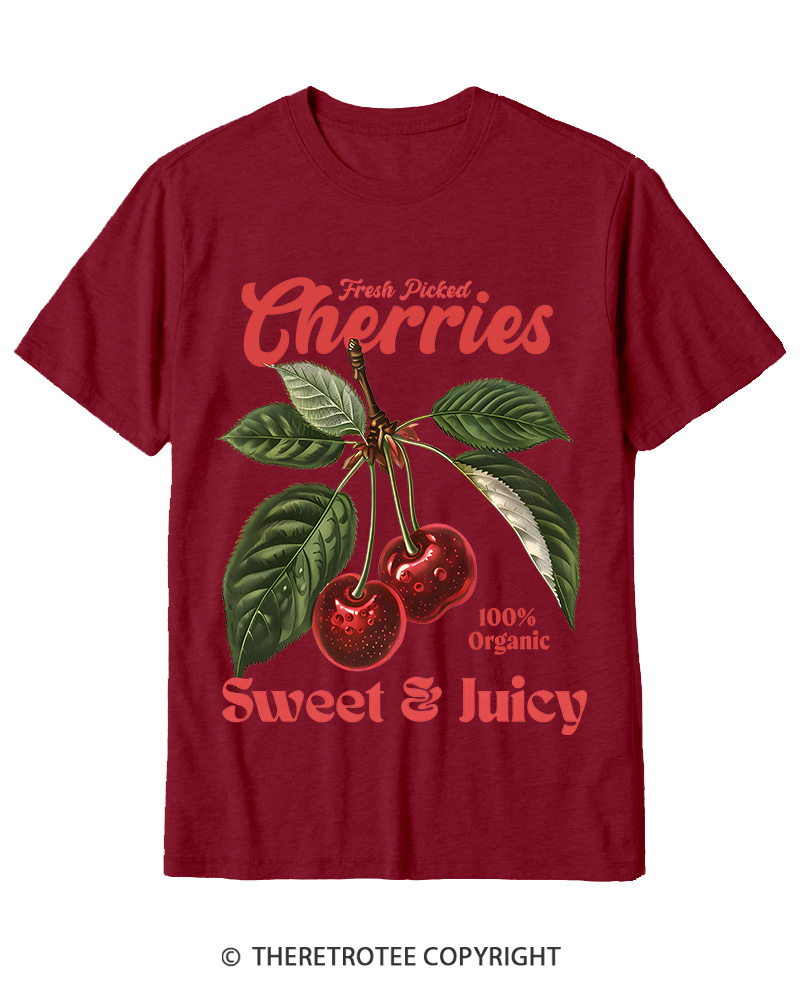 TheRetroTee Vintage Cherry 1950s Cotton T-Shirt