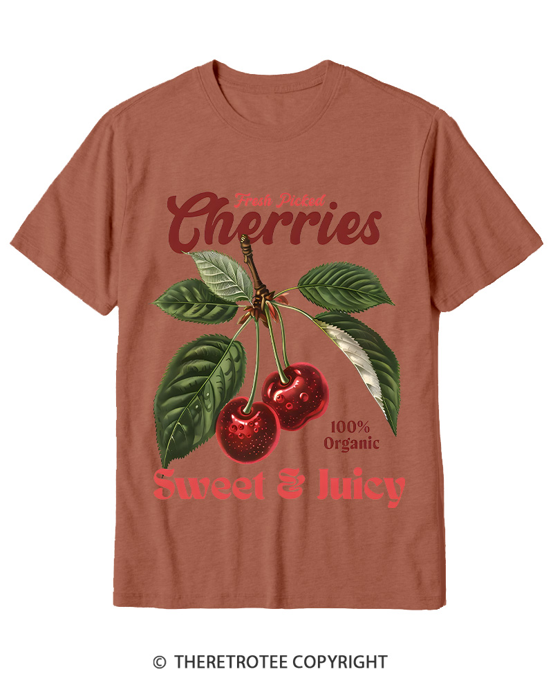 TheRetroTee Vintage Cherry 1950s Cotton T-Shirt
