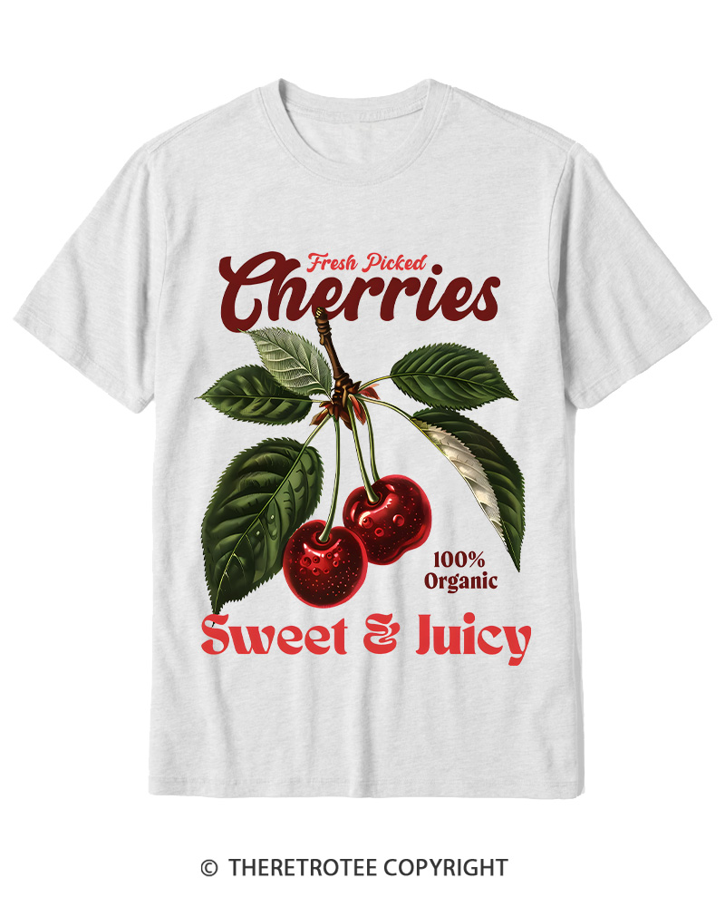 TheRetroTee Vintage Cherry 1950s Cotton T-Shirt