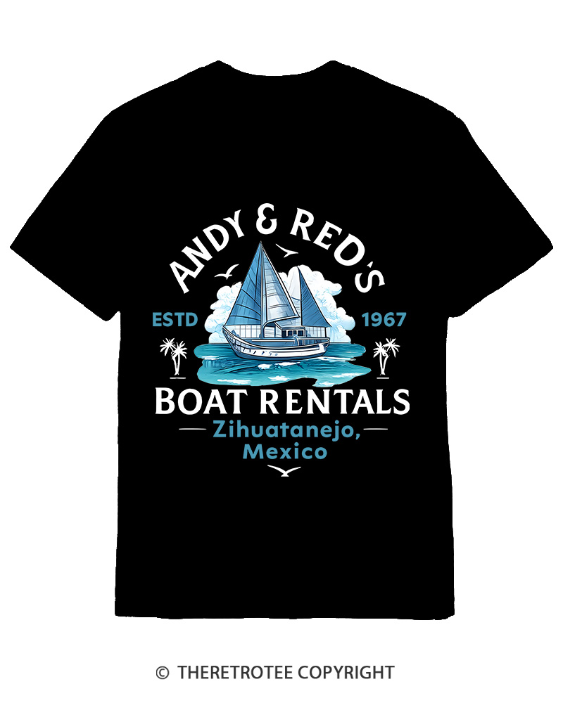 TheRetroTee Boat Rentals 1990s Cotton T-Shirt