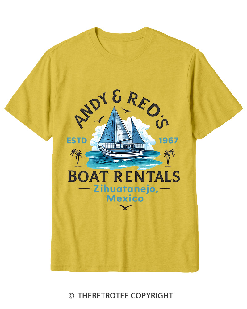 TheRetroTee Boat Rentals 1990s Cotton T-Shirt