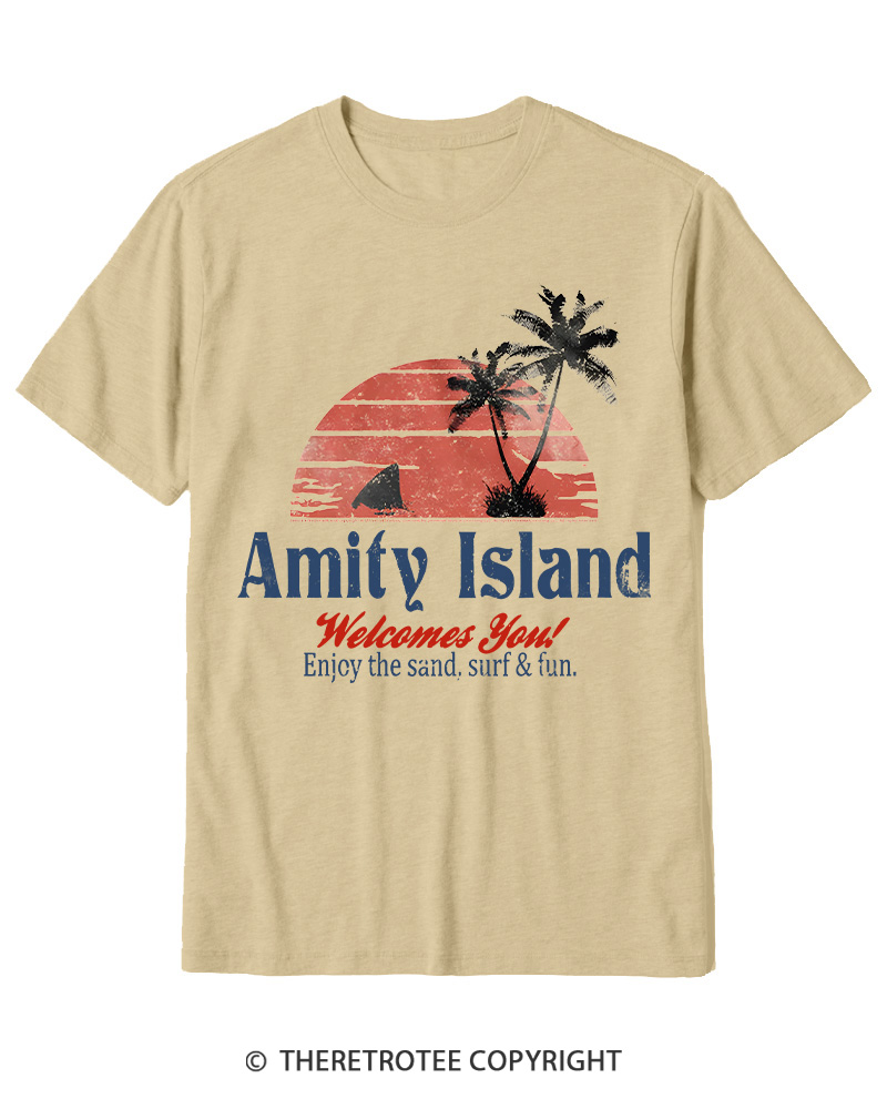 TheRetroTee Enjoy The Sand 1970s Cotton T-Shirt