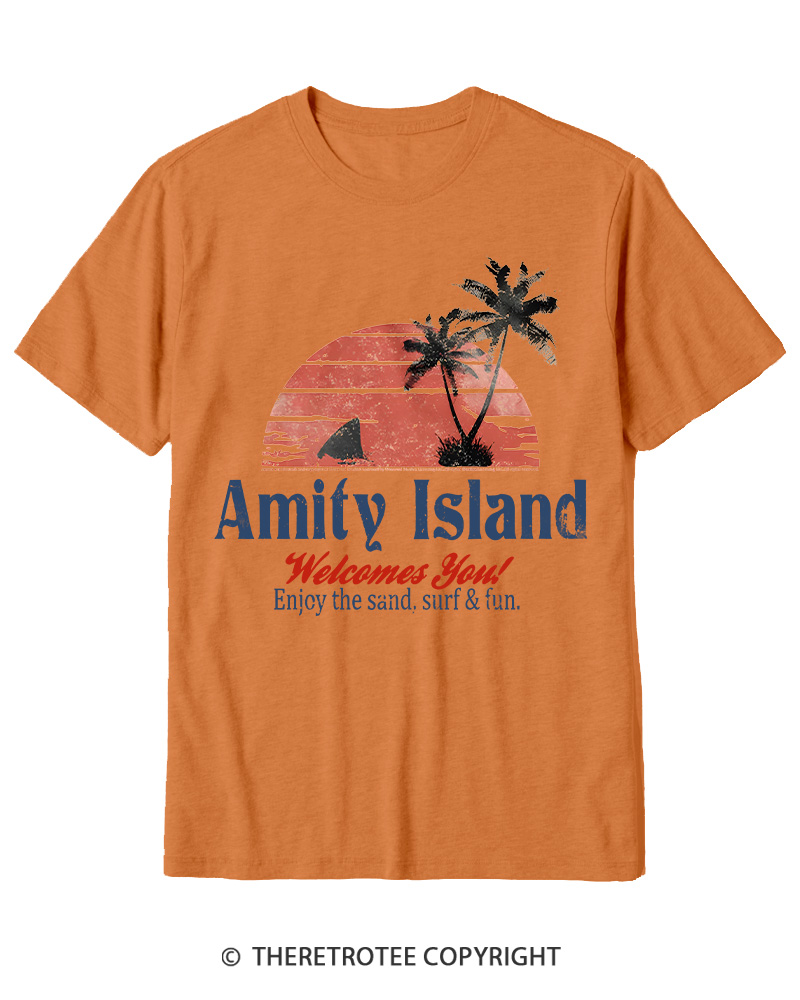 TheRetroTee Enjoy The Sand 1970s Cotton T-Shirt