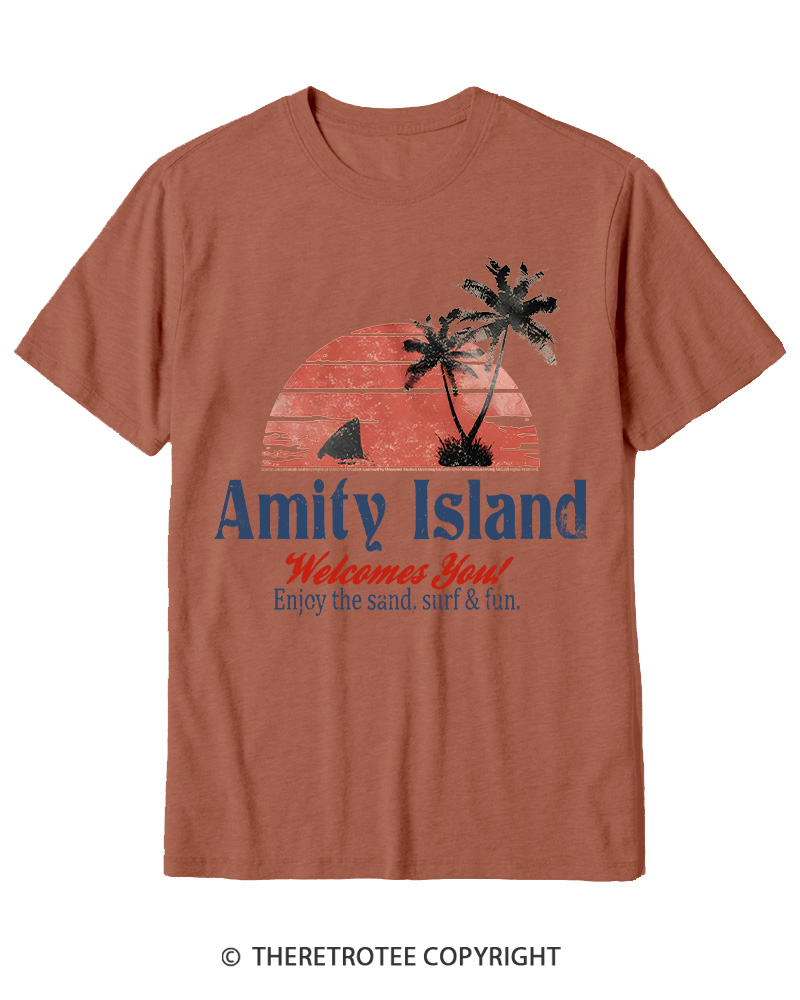 TheRetroTee Enjoy The Sand 1970s Cotton T-Shirt