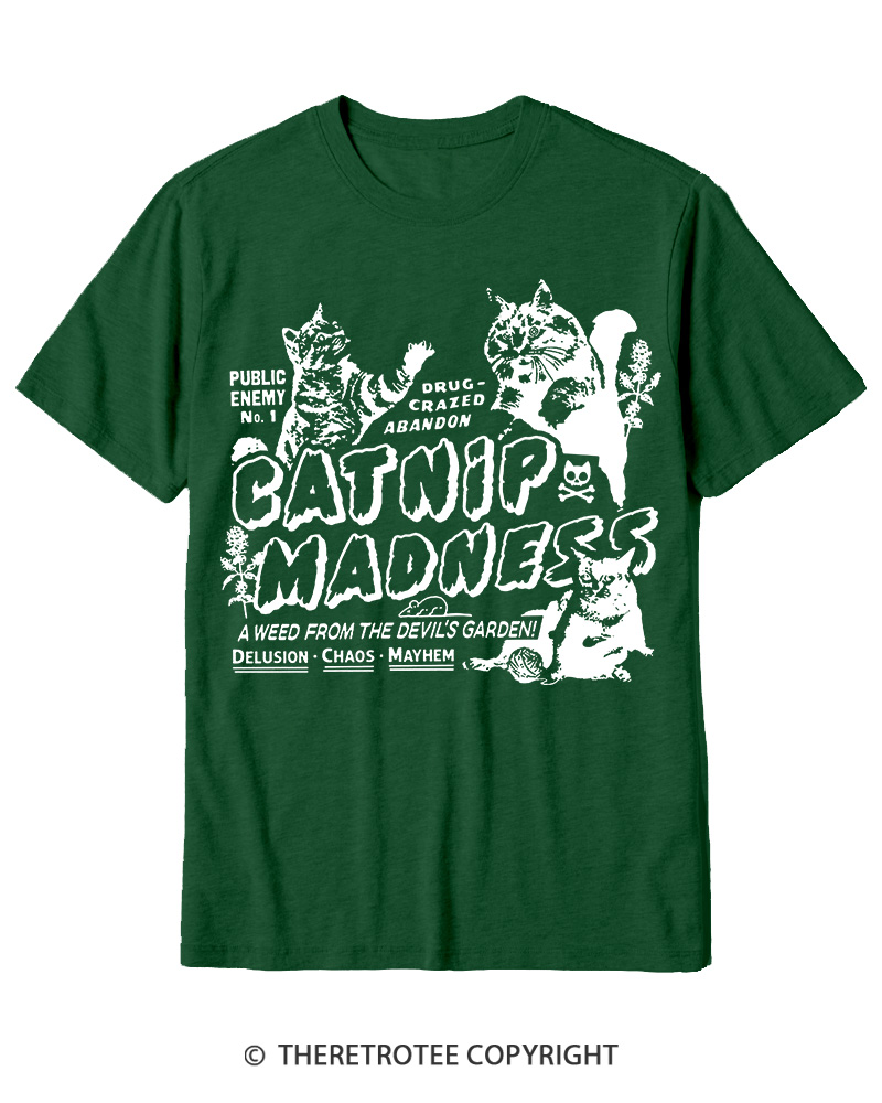 TheRetroTee Catnip Madness 1950s Cotton T-Shirt
