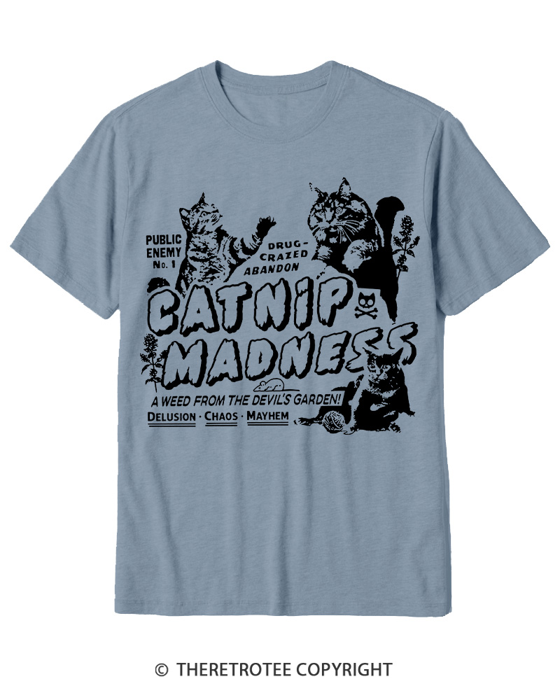 TheRetroTee Catnip Madness 1950s Cotton T-Shirt