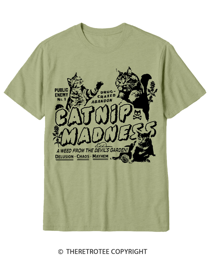 TheRetroTee Catnip Madness 1950s Cotton T-Shirt