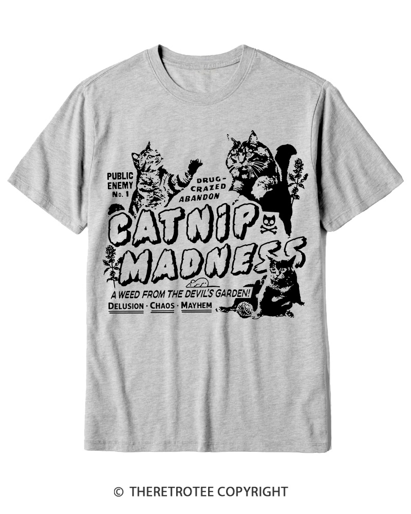 TheRetroTee Catnip Madness 1950s Cotton T-Shirt