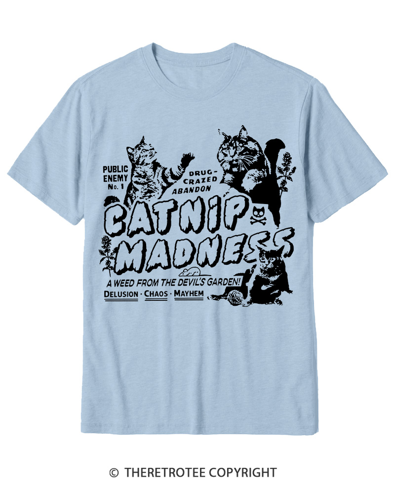TheRetroTee Catnip Madness 1950s Cotton T-Shirt