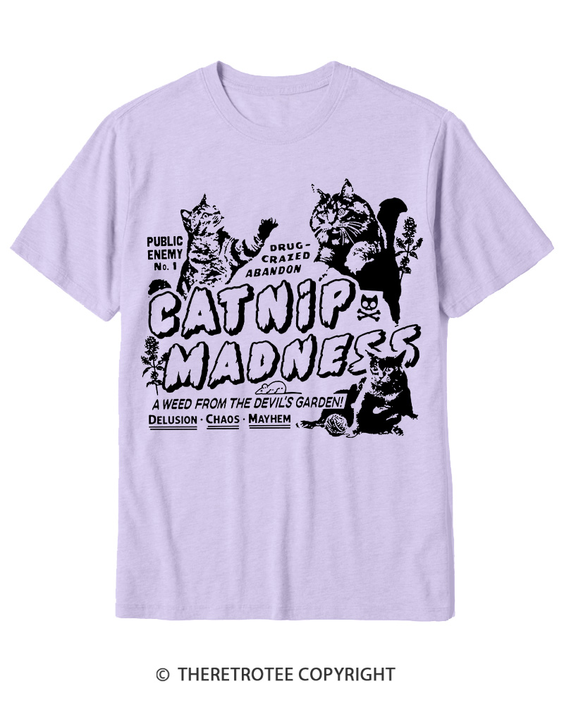 TheRetroTee Catnip Madness 1950s Cotton T-Shirt