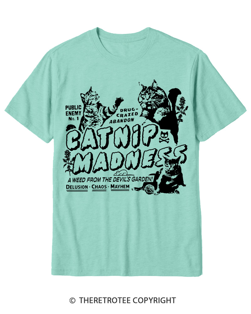 TheRetroTee Catnip Madness 1950s Cotton T-Shirt