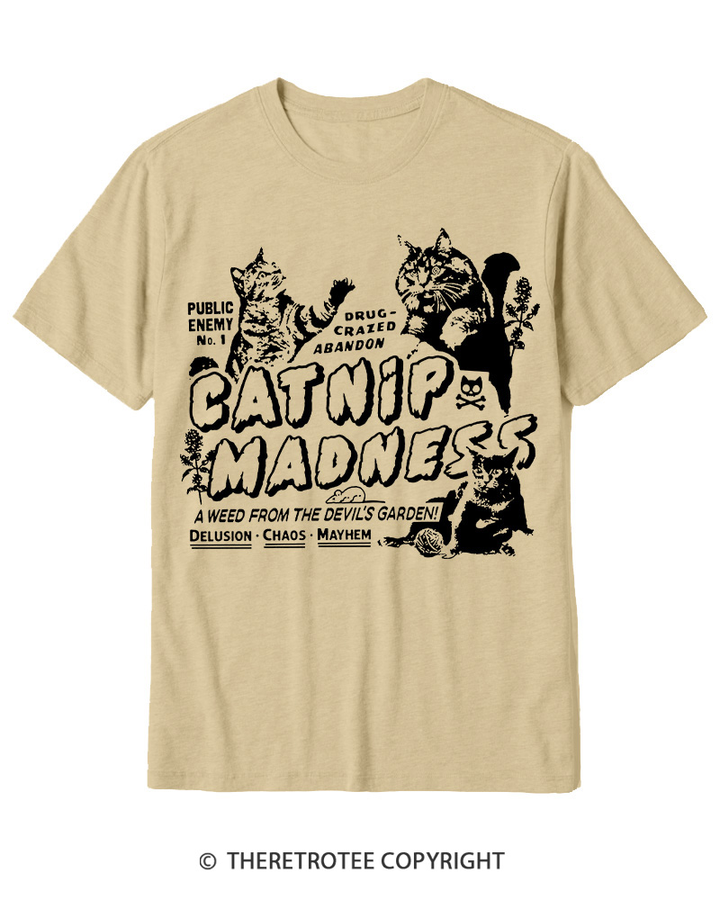 TheRetroTee Catnip Madness 1950s Cotton T-Shirt
