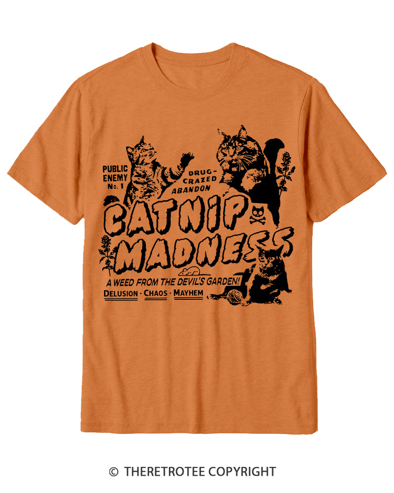 TheRetroTee Catnip Madness 1950s Cotton T-Shirt