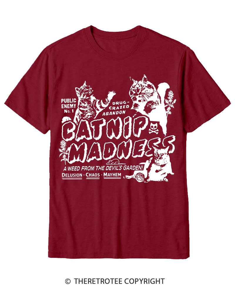 TheRetroTee Catnip Madness 1950s Cotton T-Shirt