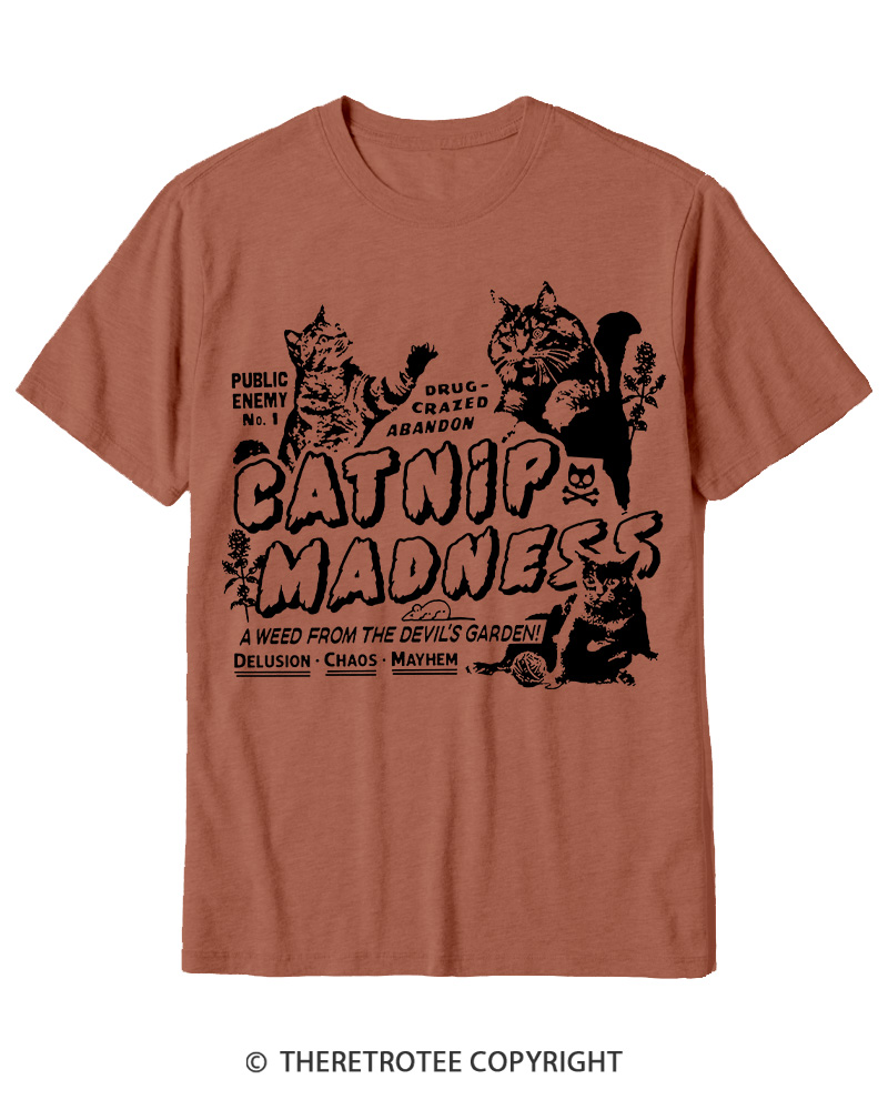 TheRetroTee Catnip Madness 1950s Cotton T-Shirt