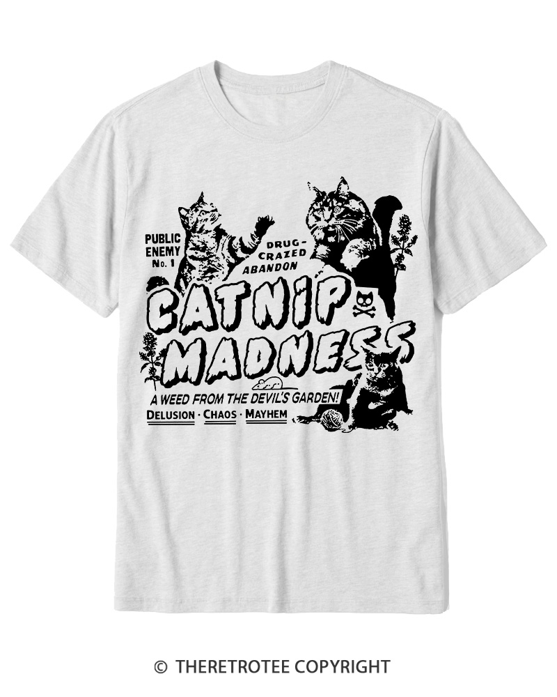 TheRetroTee Catnip Madness 1950s Cotton T-Shirt