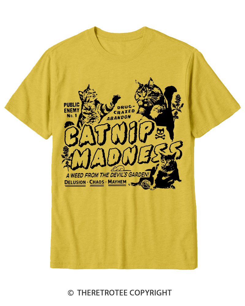 TheRetroTee Catnip Madness 1950s Cotton T-Shirt
