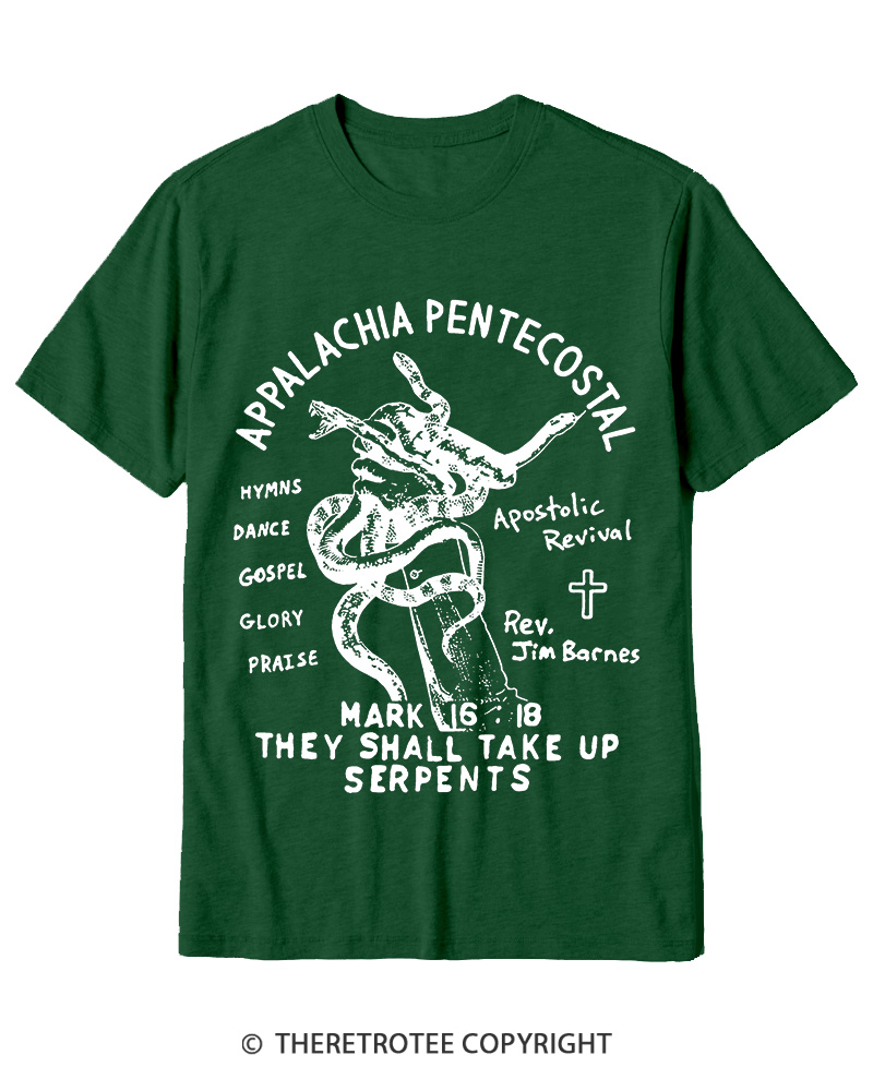 TheRetroTee Snake Handling Church 1910s Cotton T-Shirt