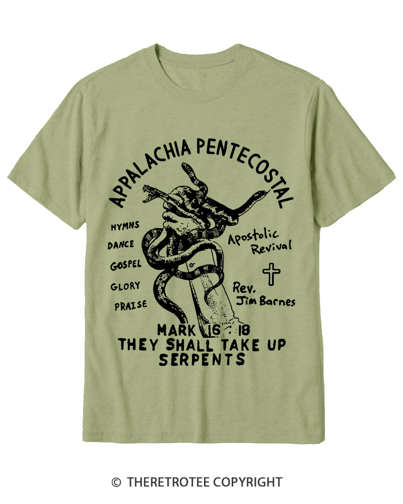 TheRetroTee Snake Handling Church 1910s Cotton T-Shirt