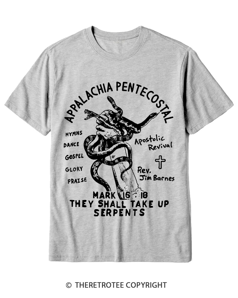 TheRetroTee Snake Handling Church 1910s Cotton T-Shirt