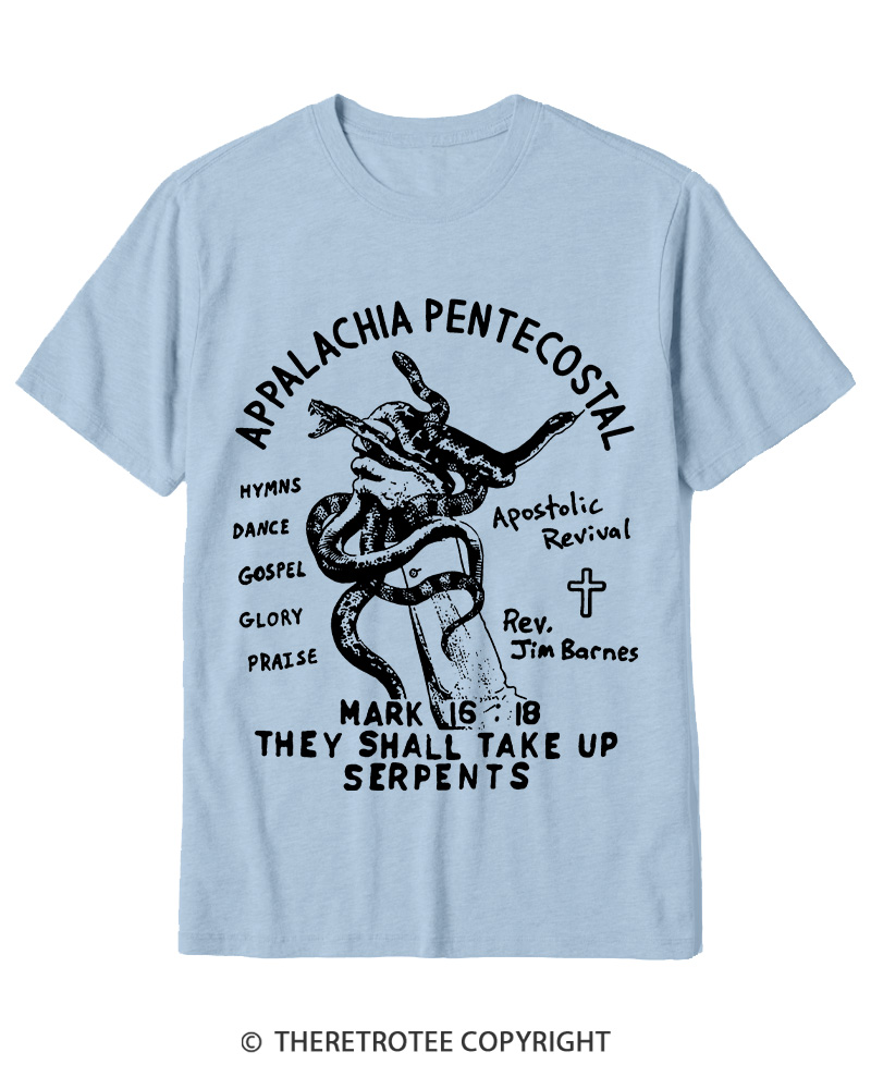 TheRetroTee Snake Handling Church 1910s Cotton T-Shirt