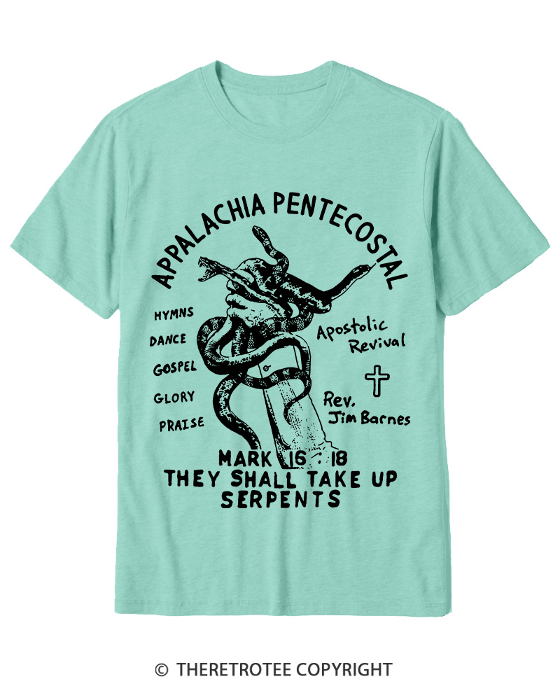 TheRetroTee Snake Handling Church 1910s Cotton T-Shirt