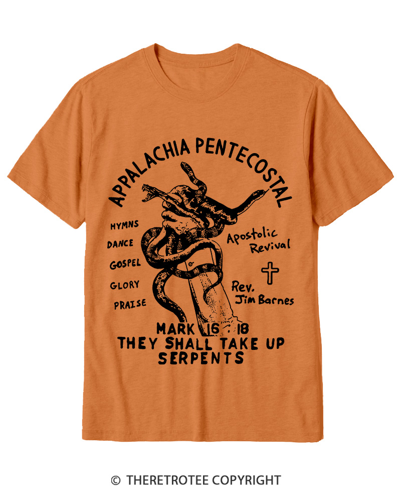 TheRetroTee Snake Handling Church 1910s Cotton T-Shirt