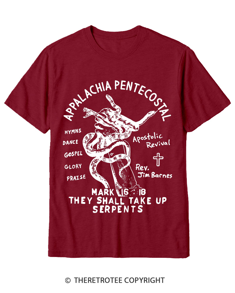 TheRetroTee Snake Handling Church 1910s Cotton T-Shirt