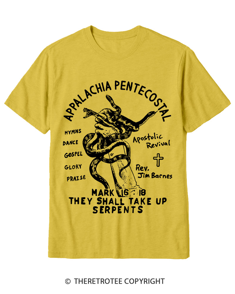 TheRetroTee Snake Handling Church 1910s Cotton T-Shirt