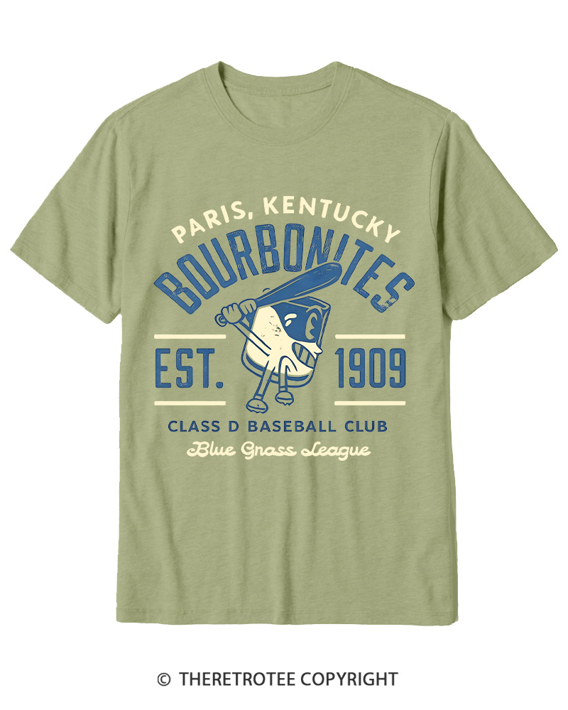 TheRetroTee 1900s Bourbon League Slugger Retro Cotton T-Shirt