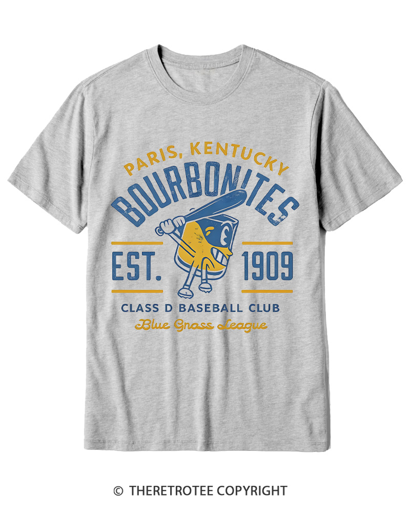 TheRetroTee 1900s Bourbon League Slugger Retro Cotton T-Shirt