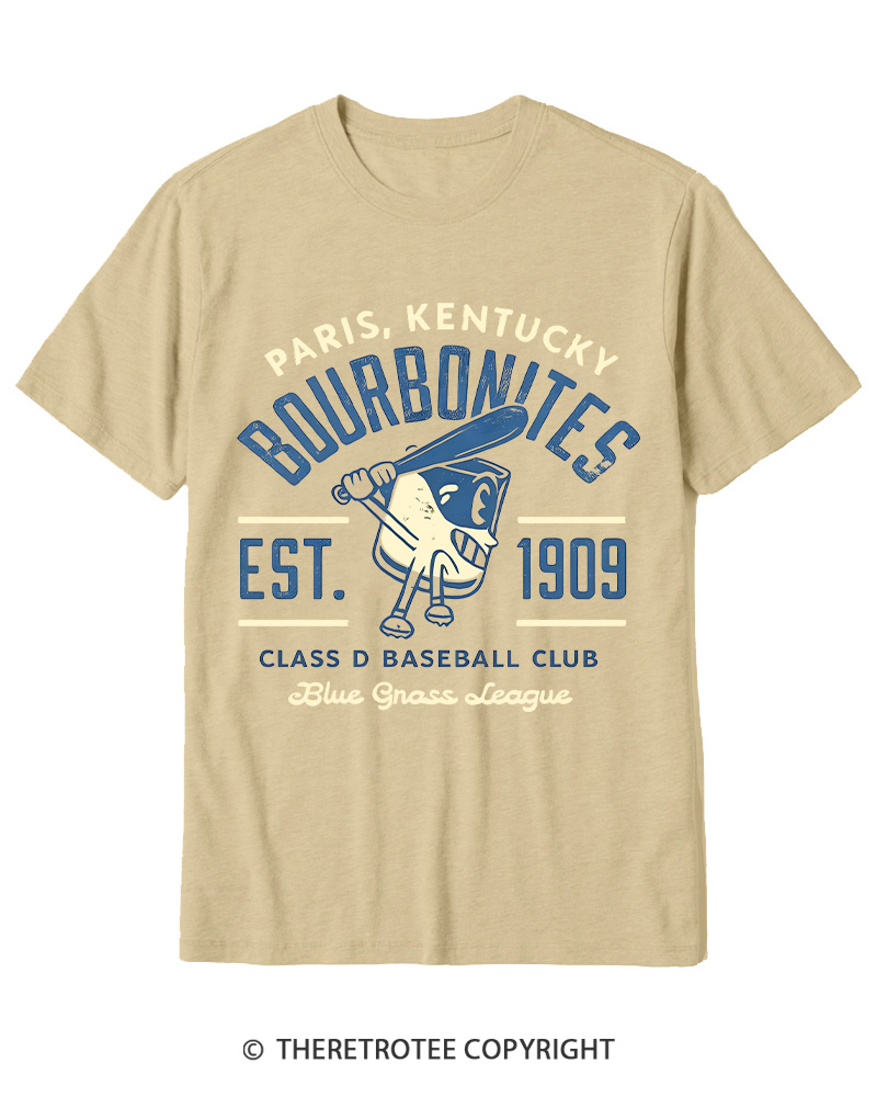TheRetroTee 1900s Bourbon League Slugger Retro Cotton T-Shirt