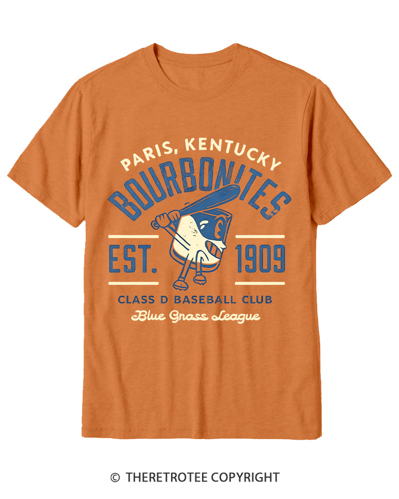 TheRetroTee 1900s Bourbon League Slugger Retro Cotton T-Shirt