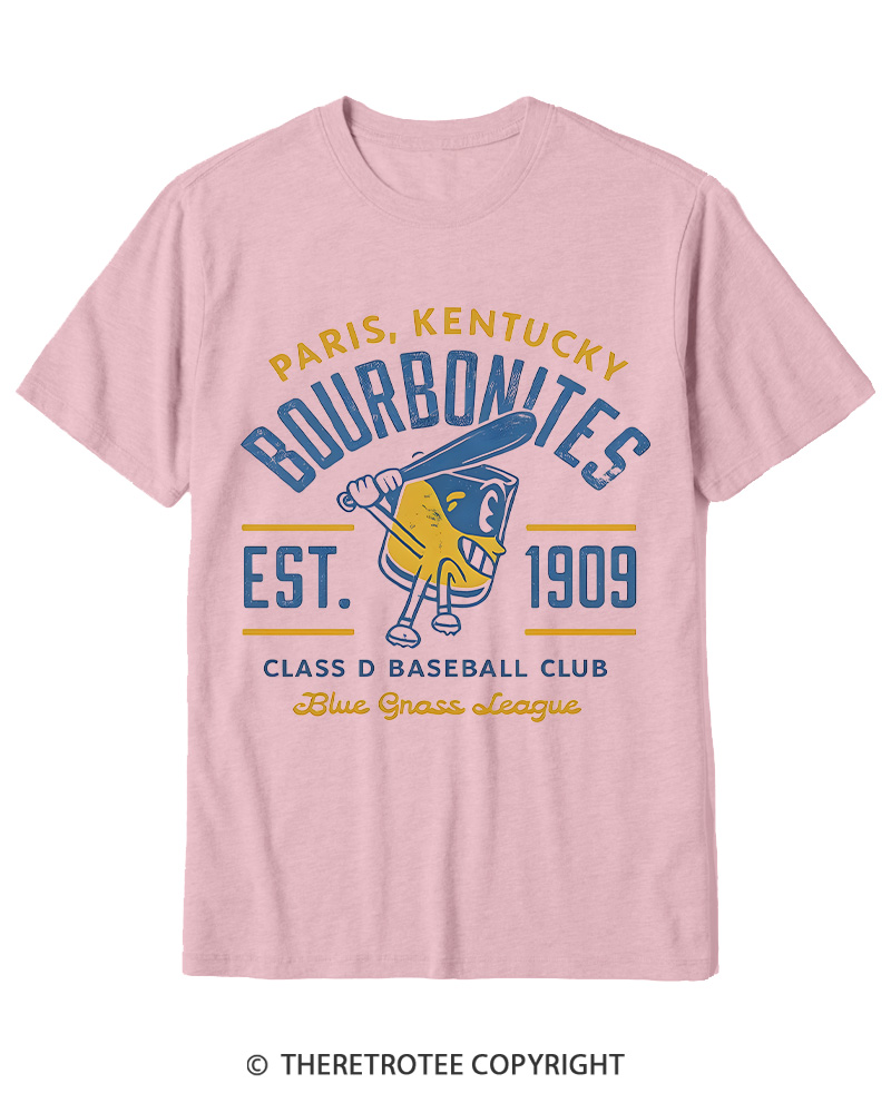 TheRetroTee 1900s Bourbon League Slugger Retro Cotton T-Shirt