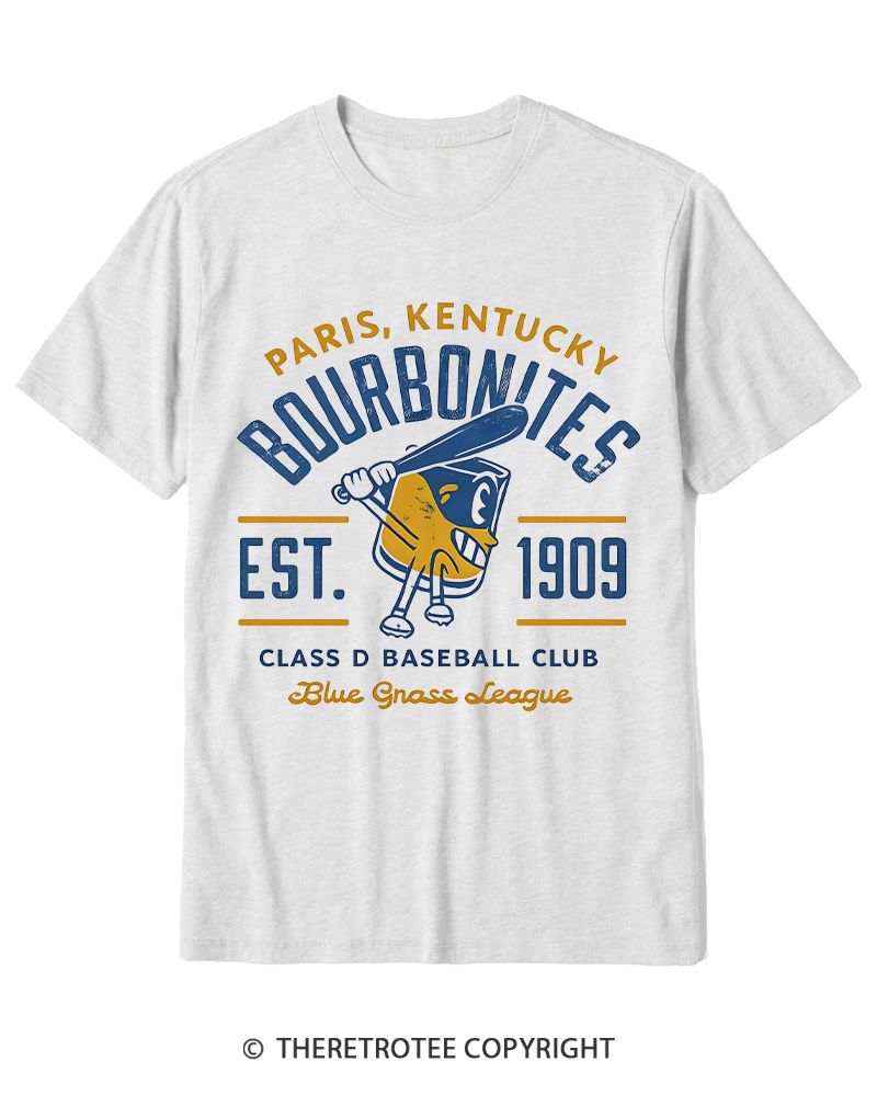 TheRetroTee 1900s Bourbon League Slugger Retro Cotton T-Shirt