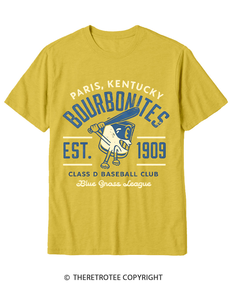 TheRetroTee 1900s Bourbon League Slugger Retro Cotton T-Shirt