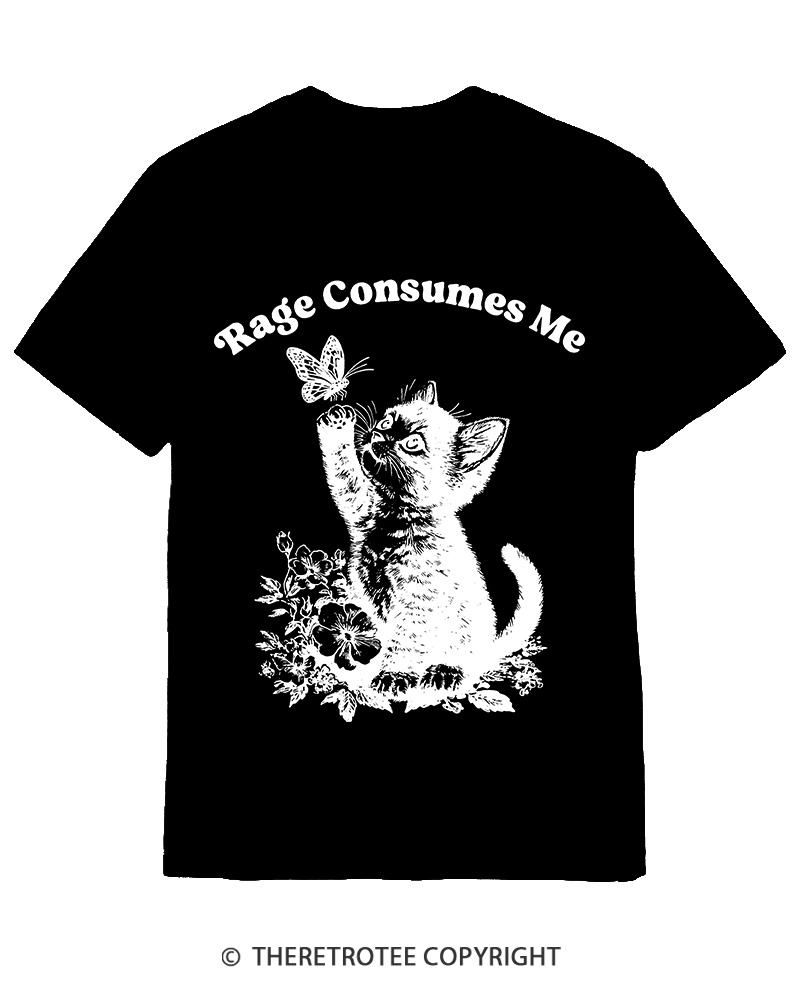 TheRetroTee Rage Consumes Me Cotton T-Shirt
