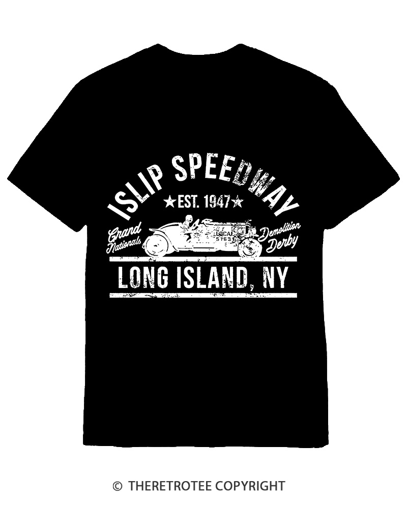 TheRetroTee Islip Speedway 1960s Cotton T-Shirt