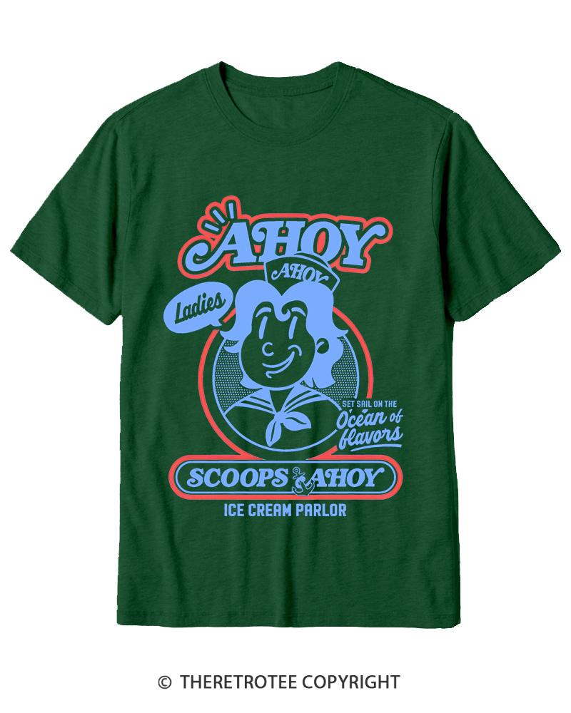 TheRetroTee Ahoy Badge 1980s Cotton T-Shirt