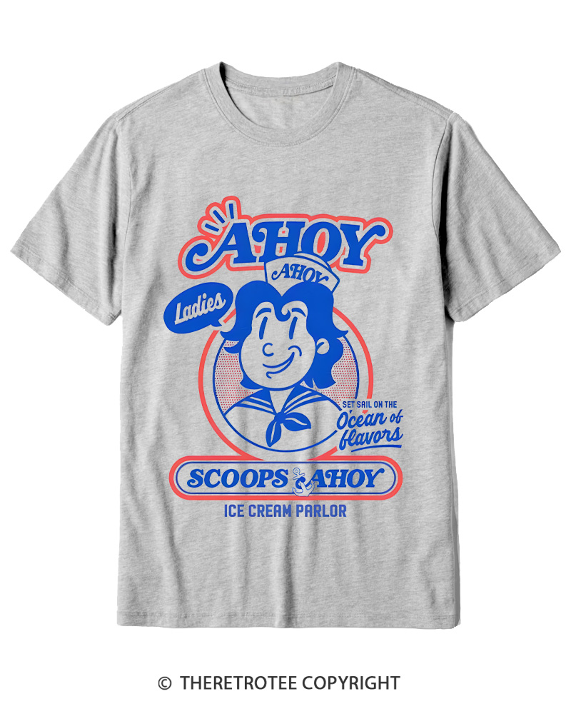 TheRetroTee Ahoy Badge 1980s Cotton T-Shirt