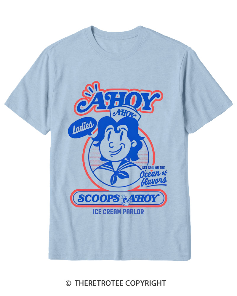 TheRetroTee Ahoy Badge 1980s Cotton T-Shirt