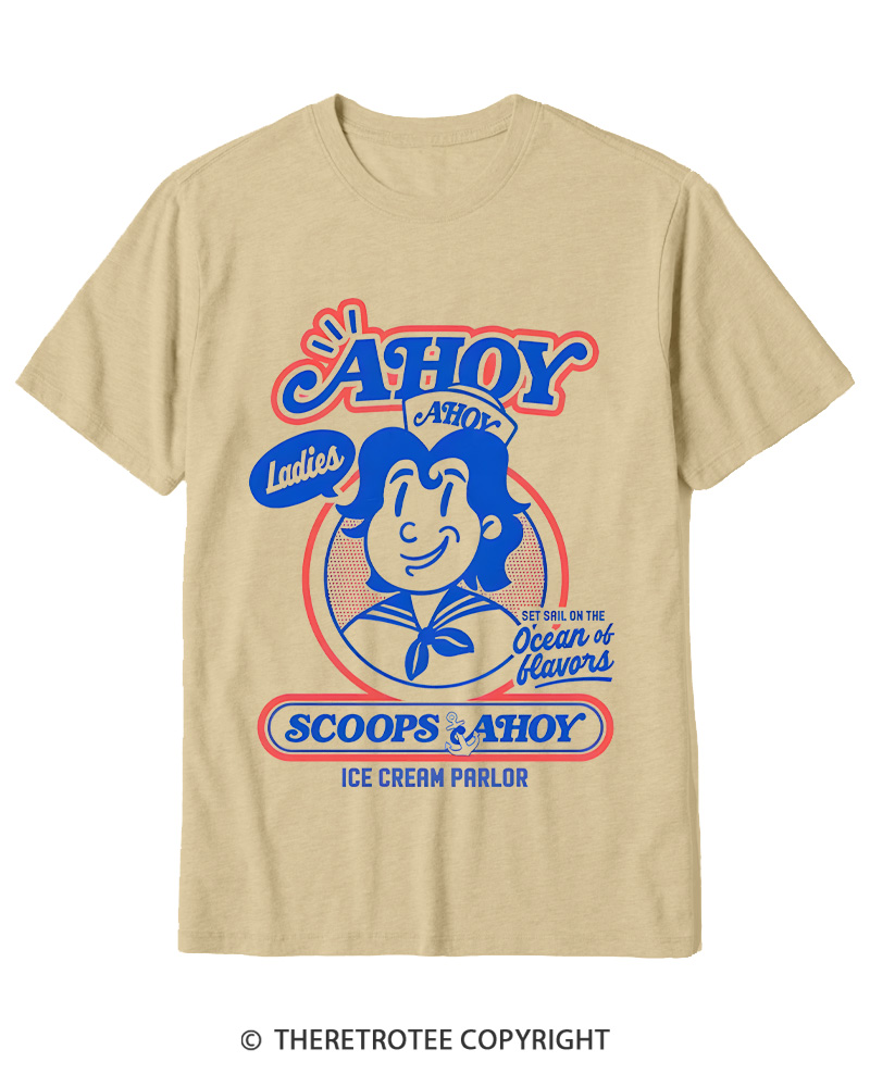 TheRetroTee Ahoy Badge 1980s Cotton T-Shirt