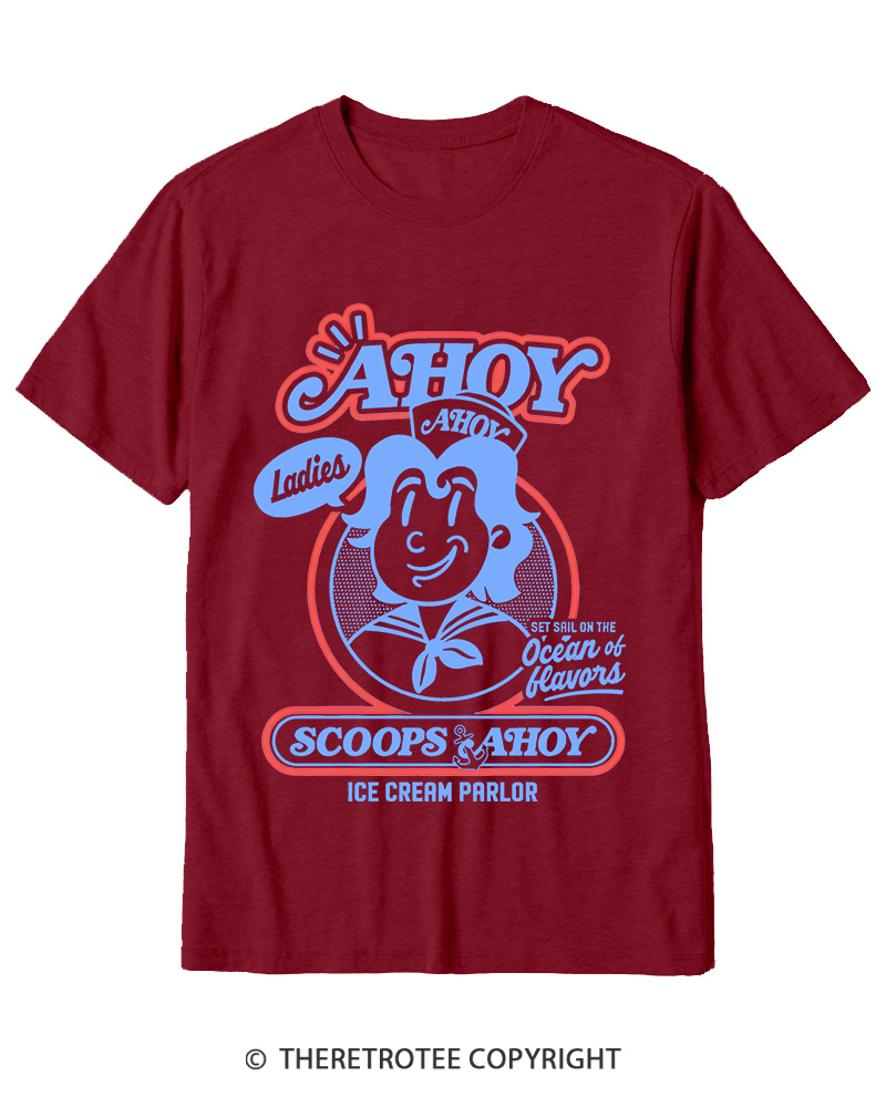 TheRetroTee Ahoy Badge 1980s Cotton T-Shirt