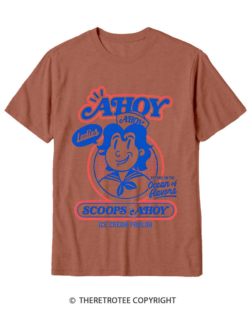 TheRetroTee Ahoy Badge 1980s Cotton T-Shirt