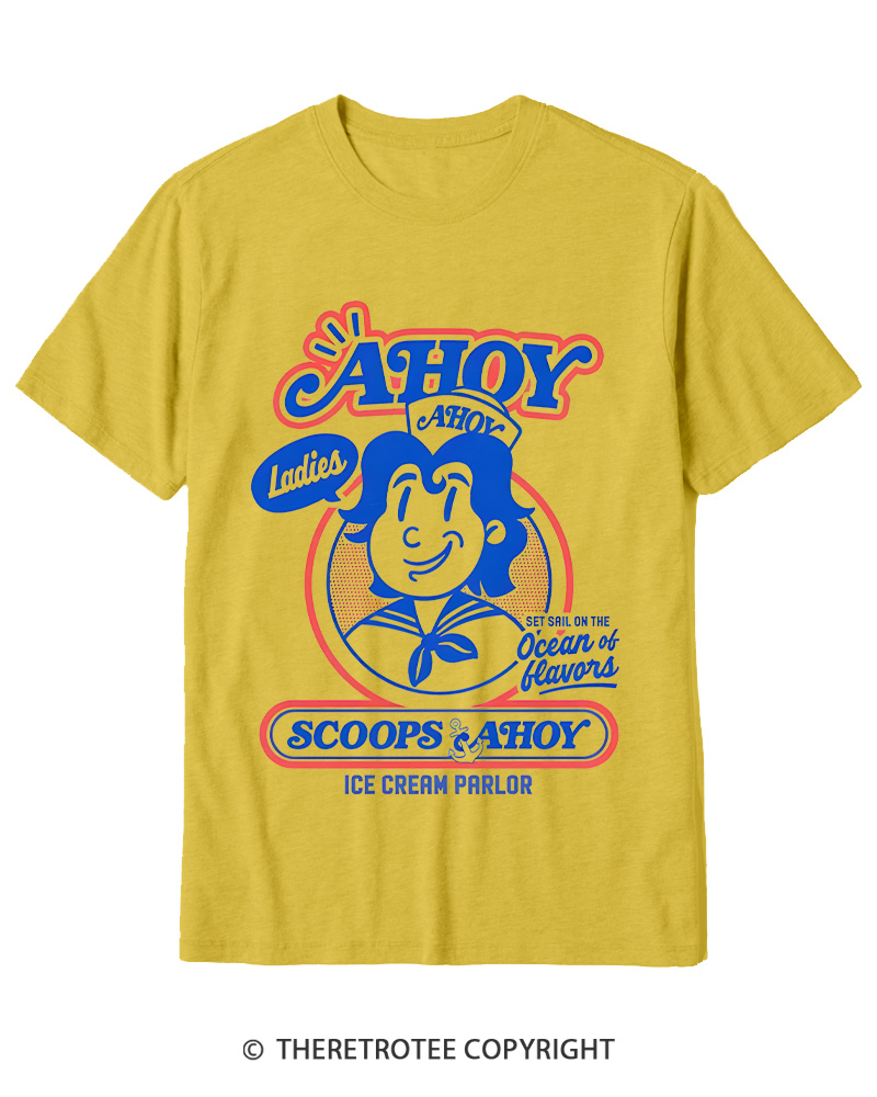 TheRetroTee Ahoy Badge 1980s Cotton T-Shirt